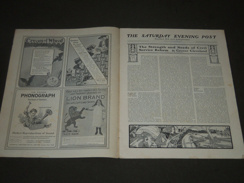 1901 MAR 30 THE SATURDAY EVENING POST MAGAZINE - HARRISON FISHER COVER - SP 527