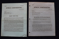1974-1976 AFRICA CONFINDENTIAL NEWSLETTER PUBLICATION - LOT OF 12 - K 1543