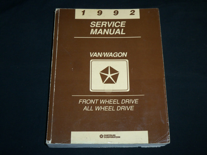 1992 CHRYSLER VAN/WAGON FWD & AWD SERVICE MANUAL - 25 SECTIONS - R 703S