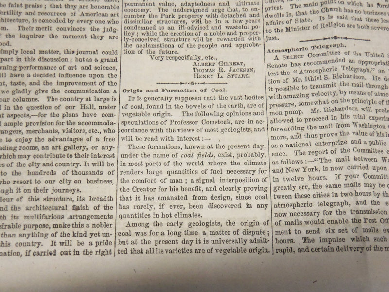 1855 APRIL UNITED STATES JOURNAL NEWSPAPER - JOHN RANDOLPH - NP 3879D