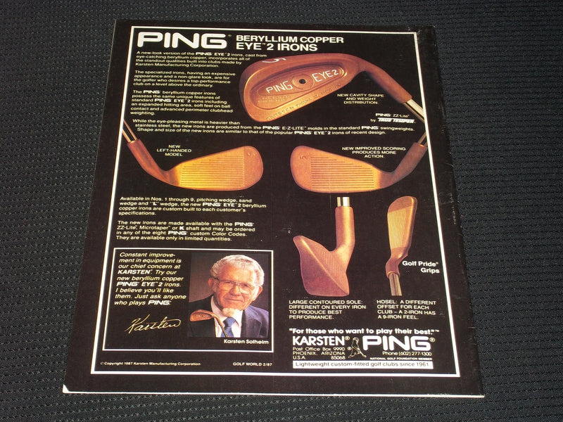 1987 FEBRUARY 6 GOLF WORLD MAGAZINE - JOHNNY MILLER FRONT COVER - E 5531A