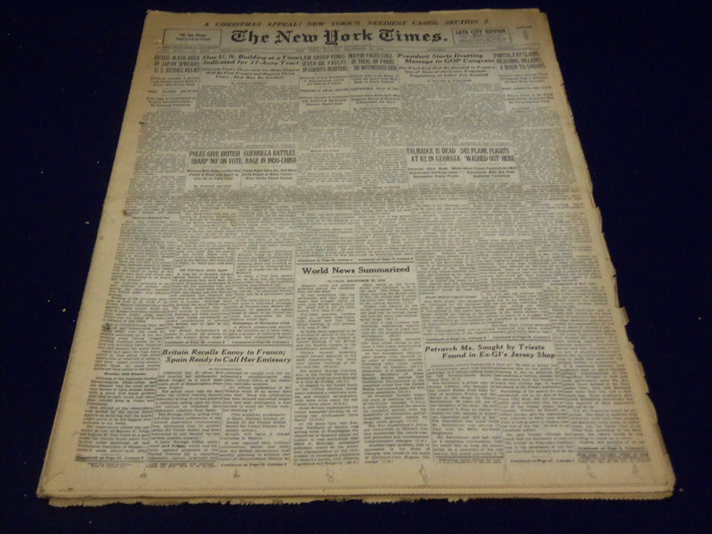 1946 DEC 22 NEW YORK TIMES - ONE U. S. BUILDING AT A TIME FOR 17 ACRE- NT 2240