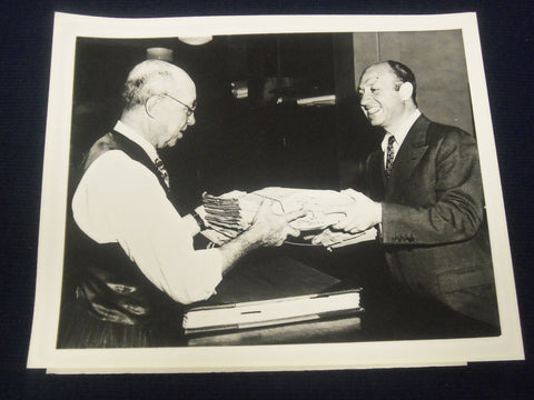 1946-1957 JACOB K. JAVITS PRESS PHOTOS LOT OF 3 WITH XEROX CAPTIONS - J 1784
