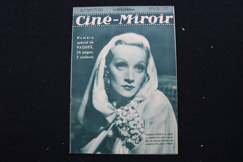 1937 MARCH 26 CINE-MIROIR MAGAZINE - MARLENE DIETRICH COVER - E 25148