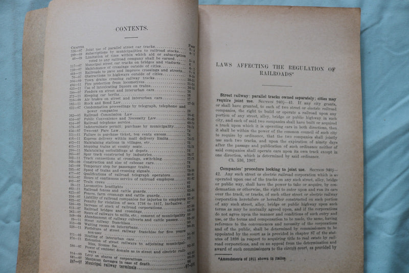 1907-1915 WISCONSIN RAILROAD COMMISSION REPORTS - LOT OF 3 - SOFTCOVER - K 3262