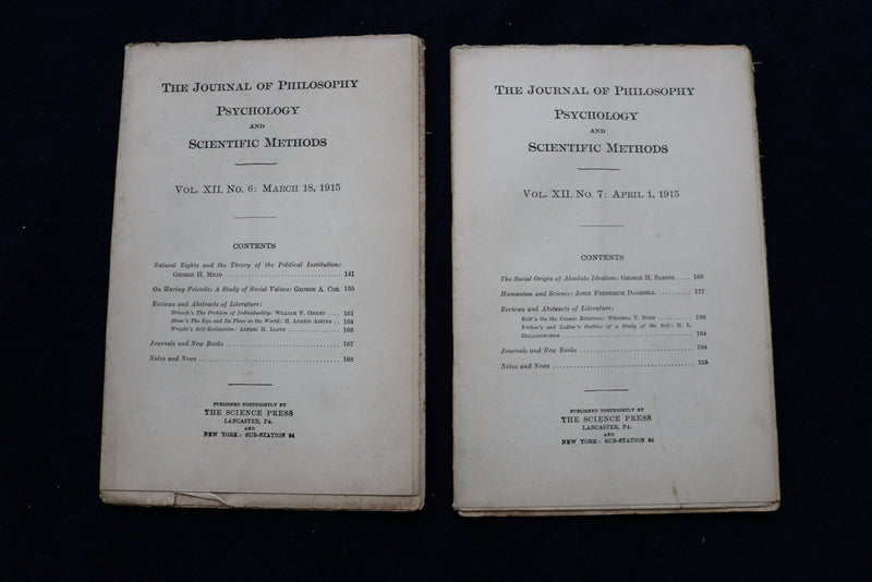 1915 THE JOURNAL OF PHILOSPHY AND SCIENTIFIC METHODS - LOT OF 14 - O 3354
