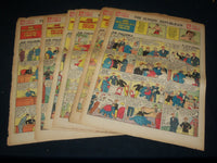 1938 THE SUNDAY REPUBLICAN COLOR COMIC FRONT PAGES LOT OF 6 - NTL 82E