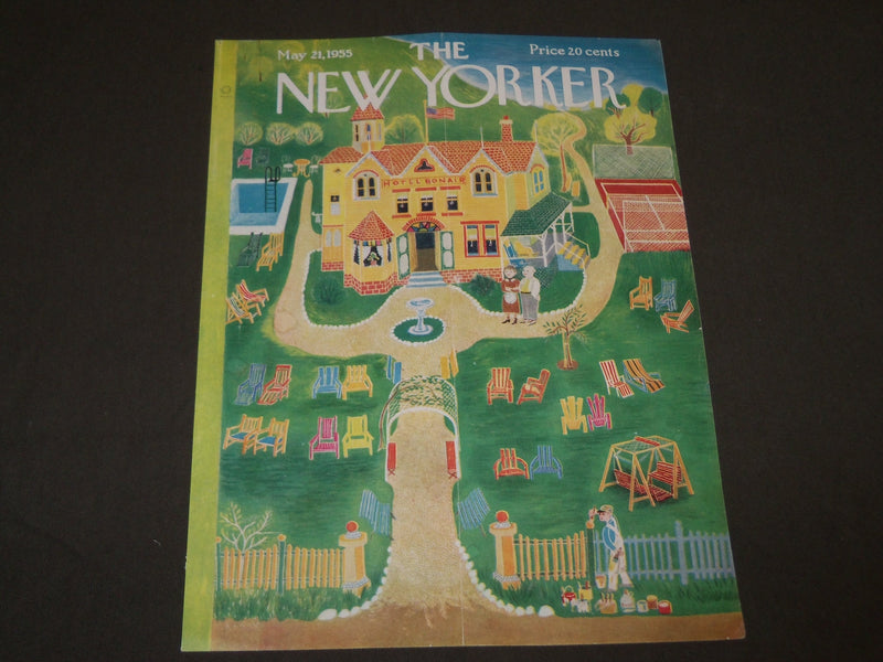1955 MAY 21 NEW YORKER MAGAZINE FRONT COVER ONLY - GREAT ART FOR FRAMING