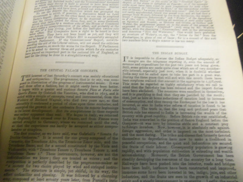 1885 SATURDAY REVIEW 2 BOUND VOLUMES - COMPLETE YR- PUBLISHED IN LONDON - R 1099