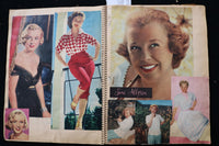 1950'S MOVIE STARS SCRAPBOOK LOADED -MARILYN MONROE-M. LANZA-A. GARDNER- E 24883