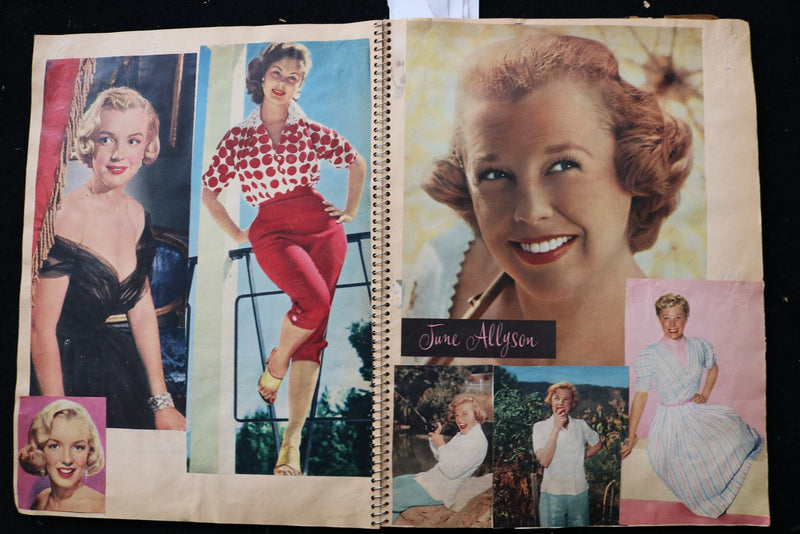 1950'S MOVIE STARS SCRAPBOOK LOADED -MARILYN MONROE-M. LANZA-A. GARDNER- E 24883
