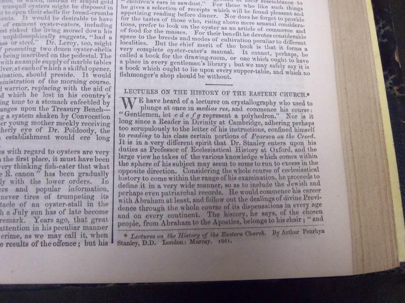 1861 SATURDAY REVIEW 2 BOUND VOLUMES - COMPLETE YR- PUBLISHED IN LONDON - R 1080