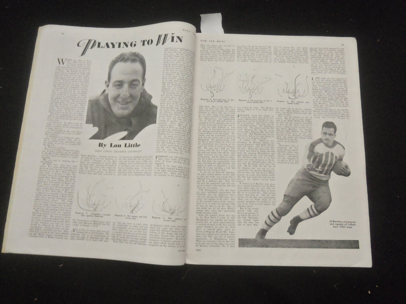 1935 OCTOBER BOYS' LIFE MAGAZINE - GRIDIRON GRENADIERS- FOOTBALL COVER- SP 6311H