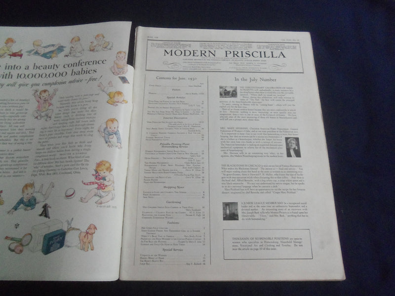 1930 JUNE MODERN PRISCILLA MAGAZINE - DOROTHY DIX PRAISES HOMEMAKER - SP 6749O