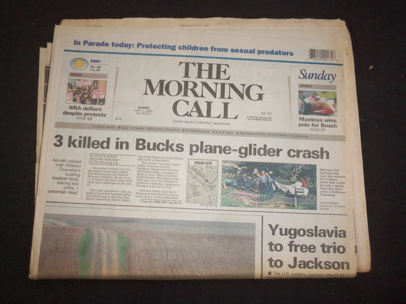 1999 MAY 2 MORNING CALL NEWSPAPER-ALLENTOWN, PA-3 KILLED IN BUCKS PLANE -NP 8280