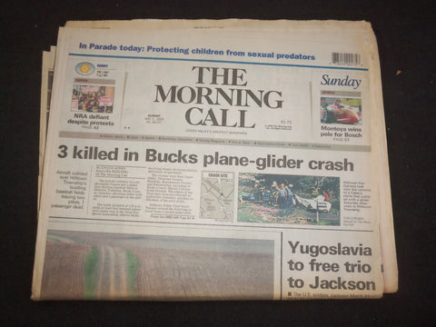 1999 MAY 2 MORNING CALL NEWSPAPER-ALLENTOWN, PA-3 KILLED IN BUCKS PLANE -NP 8280