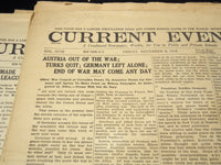 1918-1923 CURRENT EVENTS NEWSPAPERS - 38 PIECES - NP 3032D