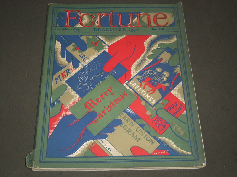 1936 DECEMBER FORTUNE MAGAZINE - GREAT COVER & ADS - F 85