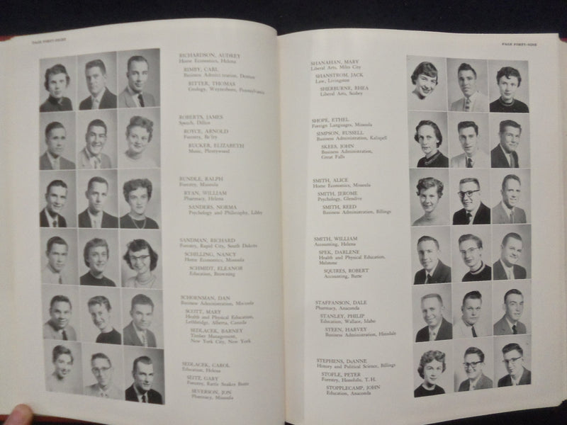 1956 THE SENTINAL MONTANA STATE UNIVERSITY YEARBOOK -MISSOULA, MONTANA - YB 3295