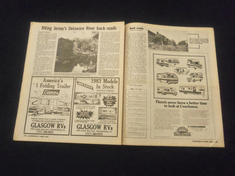 1983 APRIL CAMPERWAYS NEWSPAPER - BLUE BELL, PA- SPRING CAMPING - NP 6154