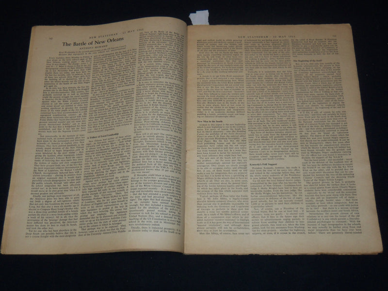 1961 MAY 12 NEW STATESMAN WEEK-END REVIEW MAGAZINE - AGONY OF ANGOLA - K 2059