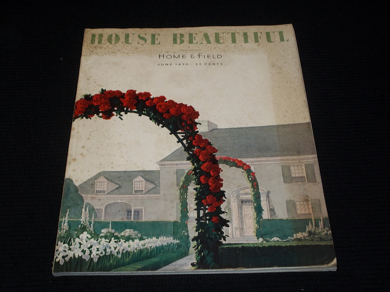 1935 JUNE HOUSE BEAUTIFUL MAGAZINE BEAUTIFUL FRONT COVER & PHOTOS - E 2760
