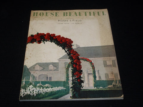 1935 JUNE HOUSE BEAUTIFUL MAGAZINE BEAUTIFUL FRONT COVER & PHOTOS - E 2760