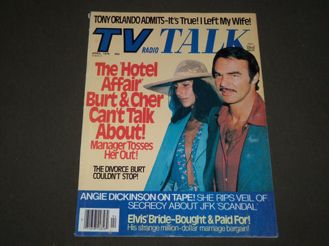 1976 APRIL TV RADIO TALK MAGAZINE - BURT REYNOLDS & CHER COVER - CW 566