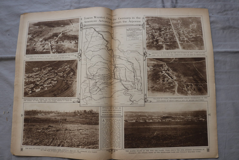 1919 JULY 10 MID-WEEK PICTORIAL MAGAZINE SECTION - ARGONNE BATTLEFIELD - NP 9262