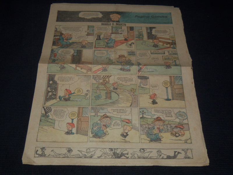 1922-1923 PAGINA COMICA DE LA PRENSA - MANOLO EL INQUIETO - LOT OF 4 - NP 5839A