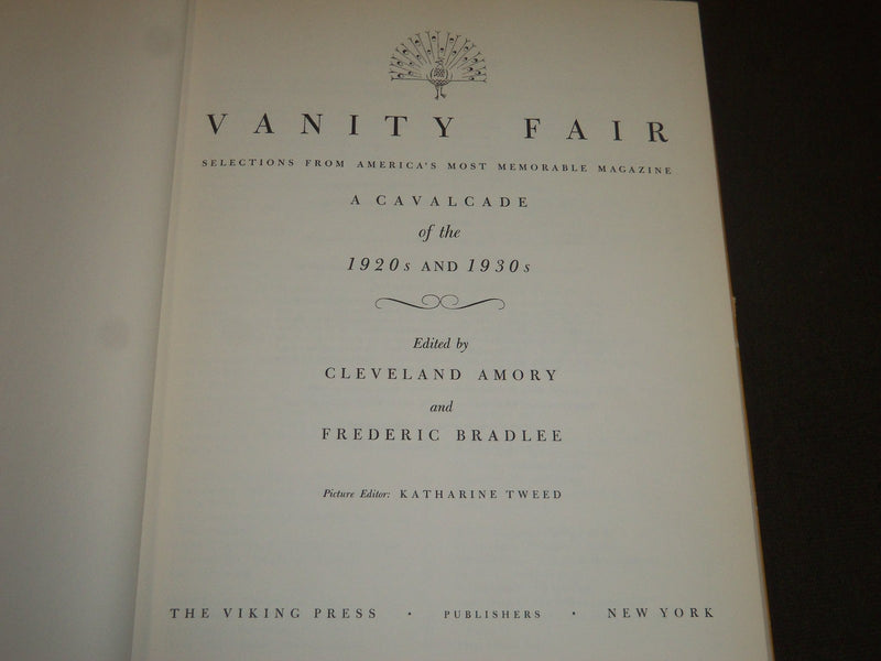 1960 VANITY FAIR BOOK EDITED BY CLEVELAND AMORY - NICE PHOTOS - KD 2062X