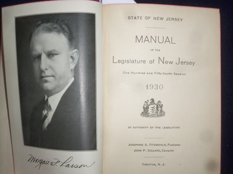 1950 FITZGERALD'S LEGISLATIVE MANUAL STATE OF NEW JERSEY HARDCOVER BOOK- KD 9117