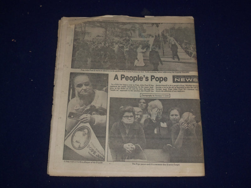 1979 OCTOBER 3 PHILADELPHIA DAILY NEWS - POPE JOHN PAUL II VISIT - NP 2977
