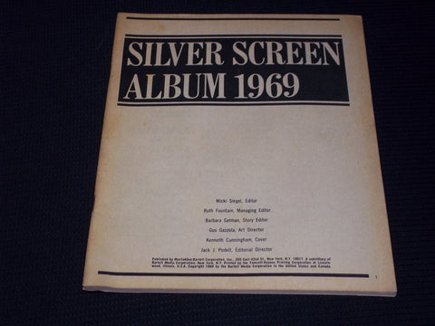 1969 SILVER SCREEN ALBUM MAGAZINE NICE HOLLYWOOD PHOTOS INSIDE - E 13343