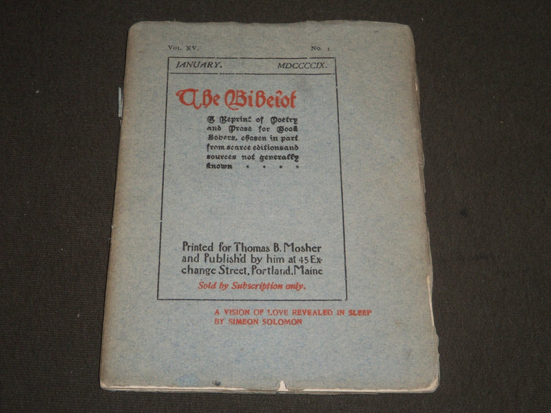 1909 THE BIBELOT 4 1/2