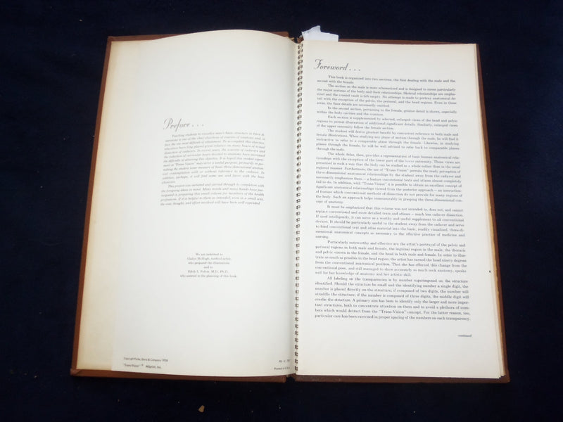 1958 TRANS-VISIONS OF ANATOMICAL CHROMOGRAPHS HARDCOVER BOOK BY DAVIS - KD 8756