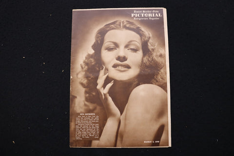 1940 MARCH 3 BOSTON SUNDAY GLOBE MAGAZINE - RITA HAYWORTH COVER - E 25549