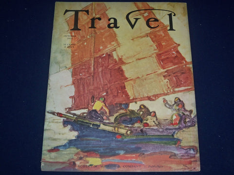 1935 OCTOBER TRAVEL MAGAZINE - KOREAN FISHERMAN COVER - GREAT PHOTOS - J 1381