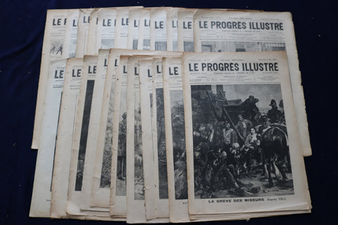 1892-1904 LE PROGRES ILLUSTRE MAGAZINE - FRENCH - LOT OF 23 - O 3659