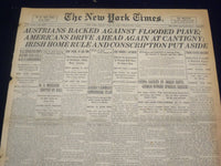 1918 JUNE 21 NEW YORK TIMES - AMERICANS DRIVE AGAIN AT CANTIGNY - NT 9099