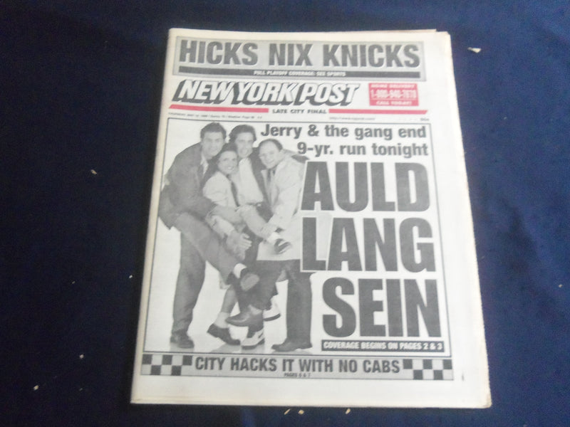1998 MAY 14 NEW YORK POST NEWSPAPER - SEINFELD AIRS LAST TV EPISODE - NP 5660