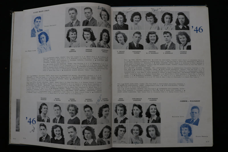 1946 TOM TOM OWEGO FREE ACADEMY YEARBOOK - OWEGO NEW YORK - HARDCOVER - YB 3482