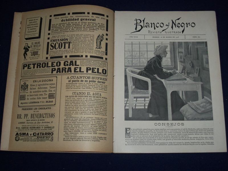 1908 MARCH 28 BLANCO Y NEGRO SPANISH MAGAZINE - NICE ILLUSTRATIONS - J 301