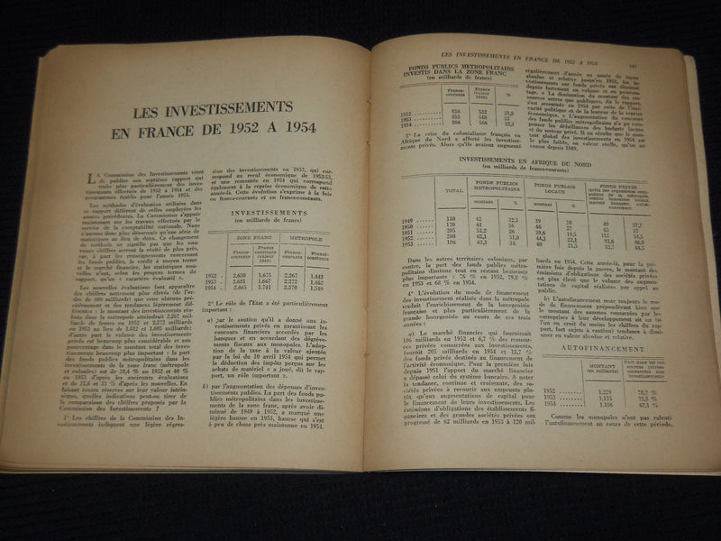 1955 FEBRUARY ECONOMIE ET POLITIQUE FRANCAISE EN 1954 - J 9883