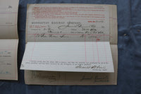 1881 AUG & SEP MANHATTAN RAILWAY COMPANY VOUCHERS - APPROXIMATELY 100 - O 3886