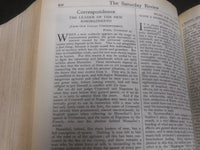 1922 SATURDAY REVIEW 2 BOUND VOLUMES - COMPLETE YR- PUBLISHED IN LONDON - R 1134