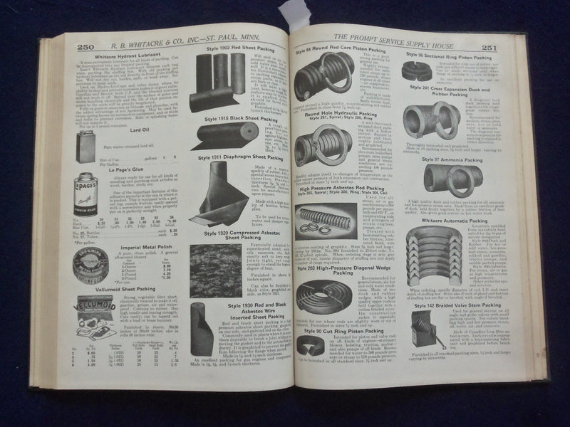 1945 R.B. WHITACRE & CO. INC. HARDCOVER SUPPLIES CATALOG - ST. PAUL, MN - R 98F