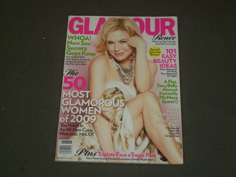 2009 JUNE GLAMOUR MAGAZINE - RENEE ZELLWEGER COVER - B 3016