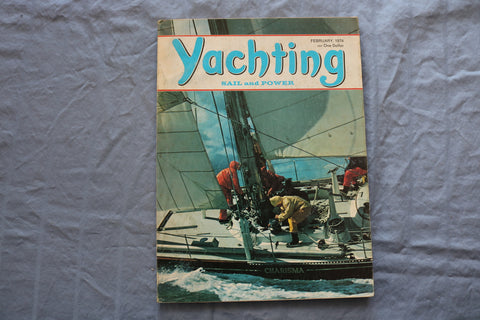 1974 FEBRUARY YACHTING MAGAZINE - SAIL AND POWER COVER - E 9513