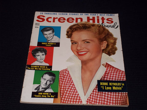 1953 SCREEN HITS ANNUAL MAGAZINE - DEBBIE REYNOLDS FRONT COVER - E 15179